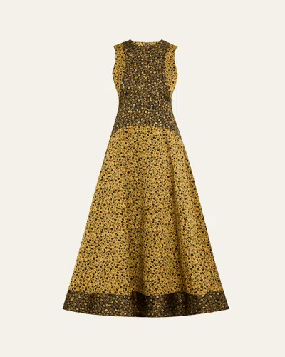 Ulla Johnson Isadora Printed Drop-waist Dress In Green