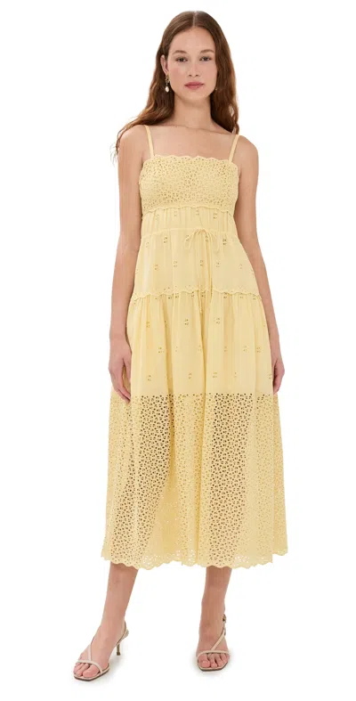 Ulla Johnson Isadore Dress Chantilly In Yellow