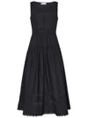Ulla Johnson Isadora Tiered Lace-trimmed Cotton-poplin Midi Dress In Black