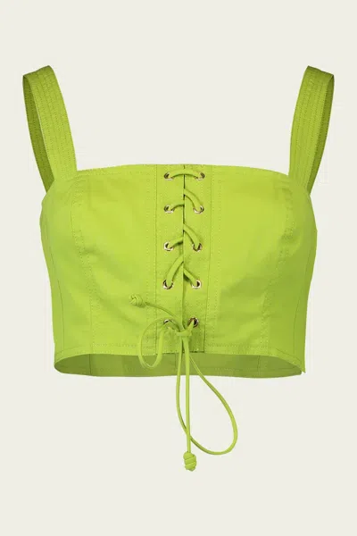 Ulla Johnson Isla Sleeveless Crop Top In Lichen