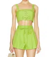 Ulla Johnson Isla Sleeveless Crop Top In Lichen In Green