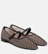 Ulla Johnson Isobel Mesh Mary Jane Flats In Black