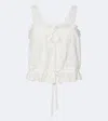 Ulla Johnson Isola Broderie Anglaise Cotton Top In White