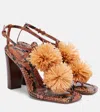 Ulla Johnson Isolde Raffia-trimmed Leather Sandals