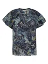 Ulla Johnson Issa Mixed Print Cotton Blend Top In Multi