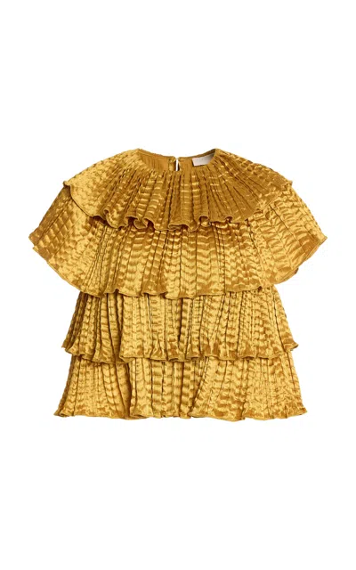 Ulla Johnson Izel Ruffled Top In Yellow