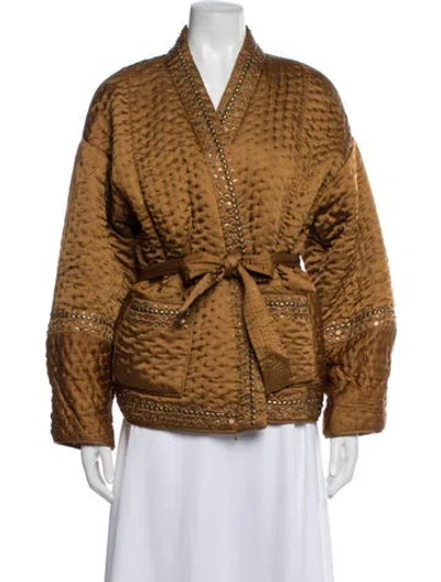 Pre-owned Ulla Johnson Jacket In Brown/gold/metallic