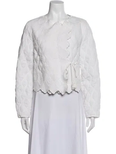 Pre-owned Ulla Johnson Jacket In White