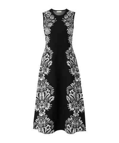 Ulla Johnson Jacquard-knit Midi Dress In Black