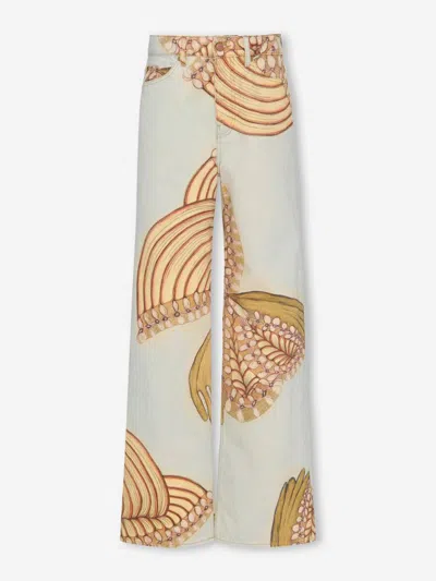 Ulla Johnson Jeans Rectos Mid Rise In White