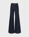 Ulla Johnson The Delphine Embellished High-rise Flared Jeans In Blue