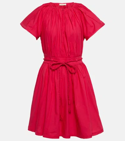 Ulla Johnson Jessa Cotton Poplin Minidress In Pink