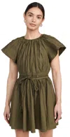 ULLA JOHNSON JESSA DRESS OLIVE