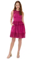 Ulla Johnson Jessa Tiered Broderie Anglaise Cotton Mini Dress In Ruby