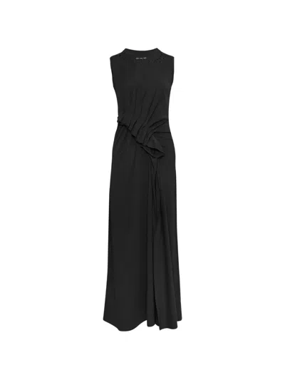 Ulla Johnson Jeune Ruffled Embroidered Dress In Black