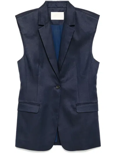 Ulla Johnson Joelle Waistcoat In Sapphire