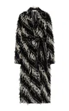 Ulla Johnson Josephine Fil Coupe Linen-cotton Coat In Black,white