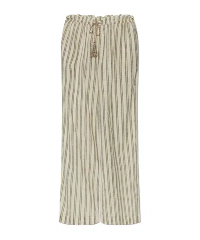 Ulla Johnson Josephine Striped Tassel Trousers In Multi