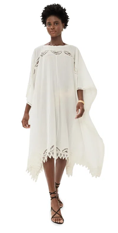 Ulla Johnson Jourdana Lace-trimmed Cotton-gauze Coverup In Pristine