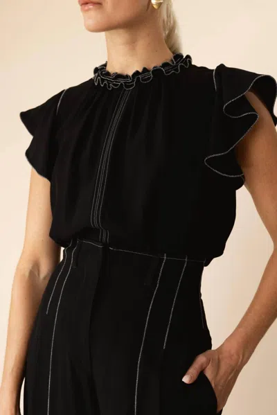Ulla Johnson Julia Top In Noir In Black