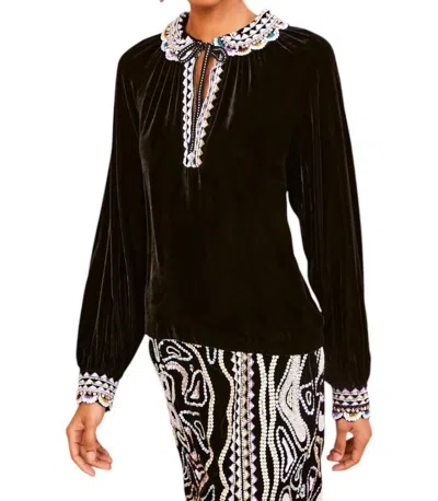 Ulla Johnson Julien Top In Obsidian In Black