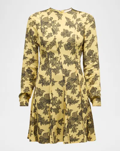 Ulla Johnson Juliette Floral Long-sleeve Mini Dress In Solaris