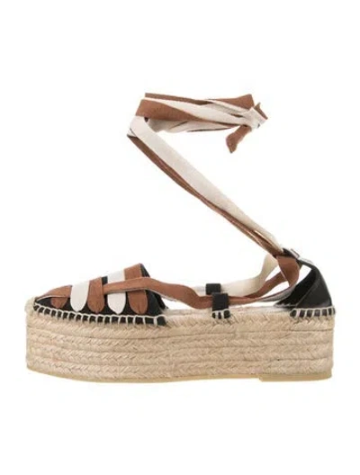 Pre-owned Ulla Johnson Jute Striped Pumps In Neutrals