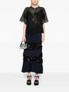 Ulla Johnson Kadene Short Sleeve Blouse In Noir In Animal Print