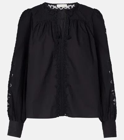 Ulla Johnson Kady Lace-trimmed Cotton Blouse