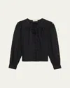 Ulla Johnson Kady Long-sleeve Blouse In Black