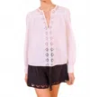 Ulla Johnson Kady Long Sleeve Blouse In Pristine In Pink