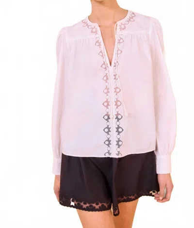 Ulla Johnson Kady Long Sleeve Blouse In Pristine In Pink