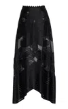 Ulla Johnson Kaelyn Ribbon-embroidered Silk Maxi Skirt In Black