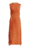 Ulla Johnson Kaelyn Textured Cotton-blend Maxi Dress In Neutral