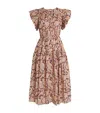 Ulla Johnson Kairi Flutter Midi Dress In Multi