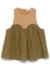 Ulla Johnson Kali Top In Sahara Colorblock In 绿色