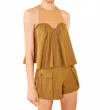 Ulla Johnson Kali Top In Sahara Colorblock In Gold