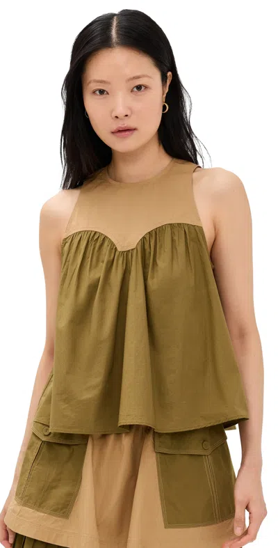 ULLA JOHNSON KALI TOP SAHARA COLORBLOCK