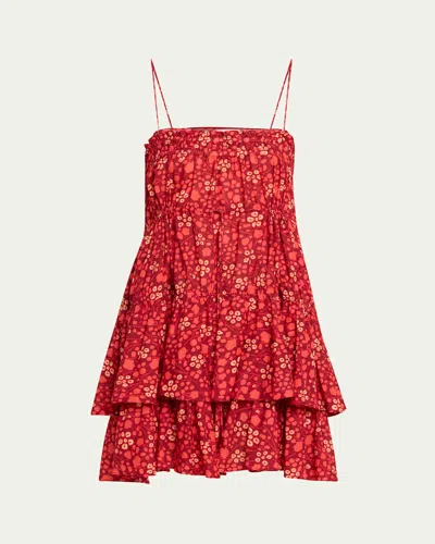 Ulla Johnson Kalila Mini Sun Dress In Coral