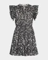 Ulla Johnson Kalina Mini Dress Coverup In Black