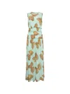 Ulla Johnson Kamaria Maxi Dress With Butterfly Print In Blue