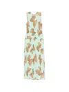 Ulla Johnson Kamaria Maxi Dress With Butterfly Print In Green