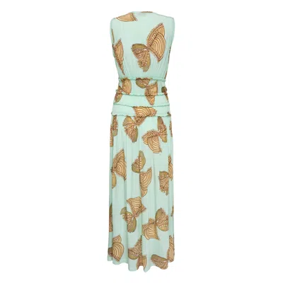 Ulla Johnson Kamaria Maxi Dress With Butterfly Print In Green