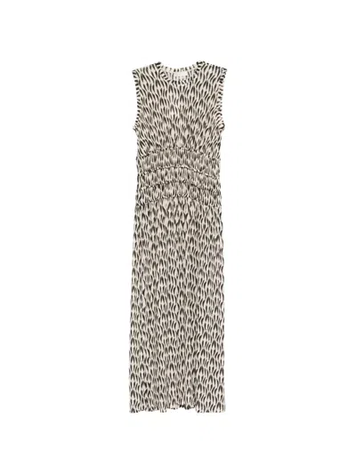 ULLA JOHNSON KAMARIA SHIRRED PRINTED MAXI DRESS
