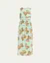 Ulla Johnson Kamaria Maxi Dress With Butterfly Print In Green