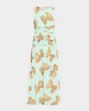 Ulla Johnson Kamaria Sleeveless Gathered Midi Dress In Green