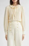 Ulla Johnson Karla Blouse In Cowrie