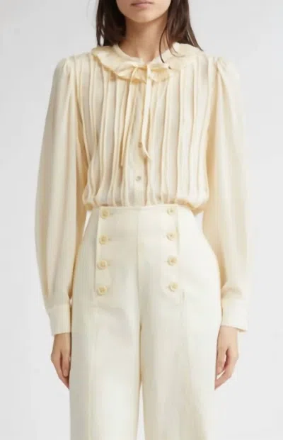Ulla Johnson Karla Blouse In Cowrie