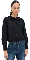Ulla Johnson Karla Blouse Noir In Noir