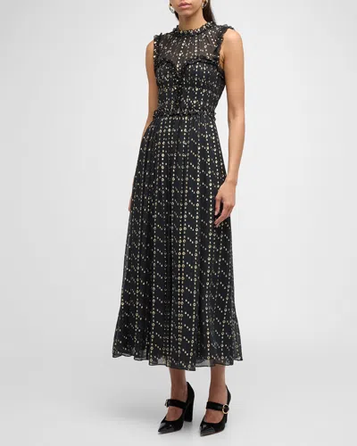 Ulla Johnson Kasia Paisley Ruffled Maxi Dress In Cosmos